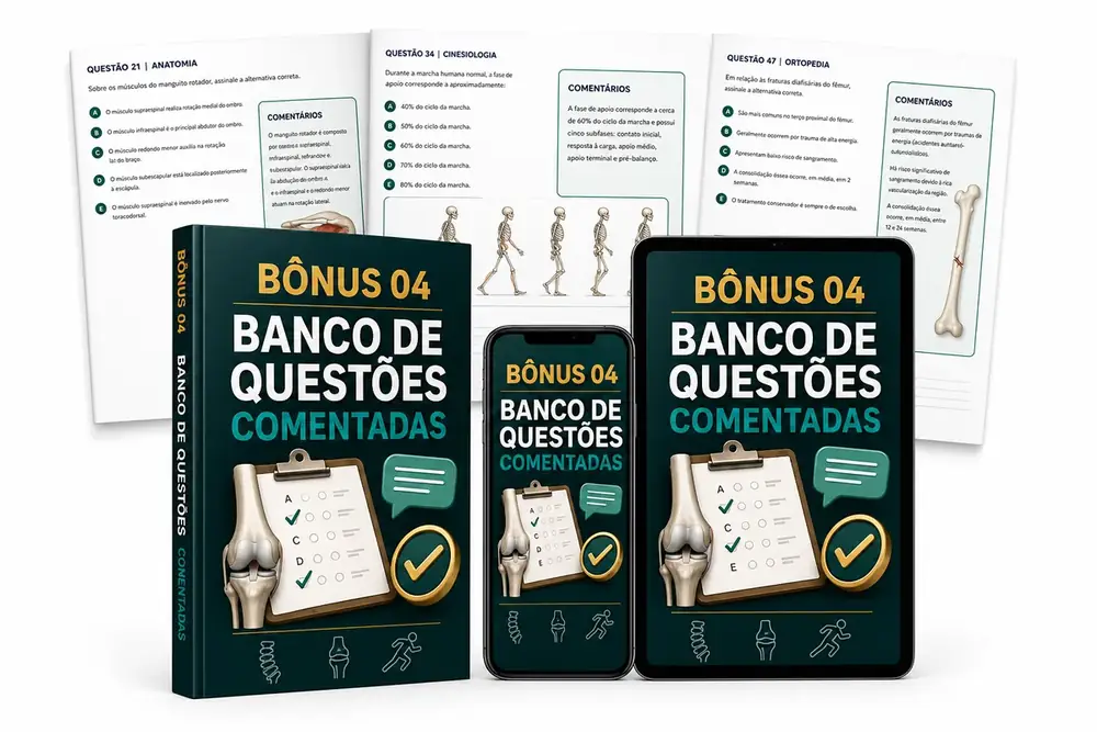 Mockup do Guia Visual de Goniometria para Fisioterapia