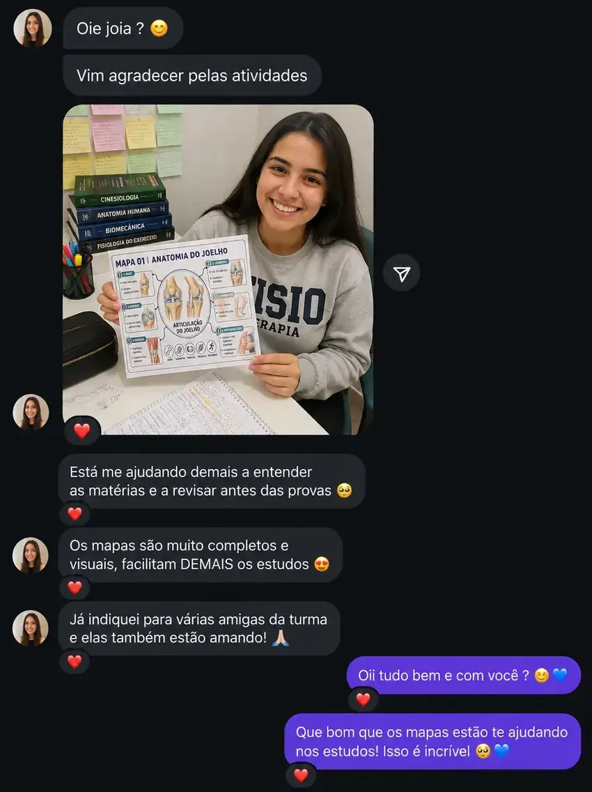Depoimento 1 de estudante de Fisioterapia