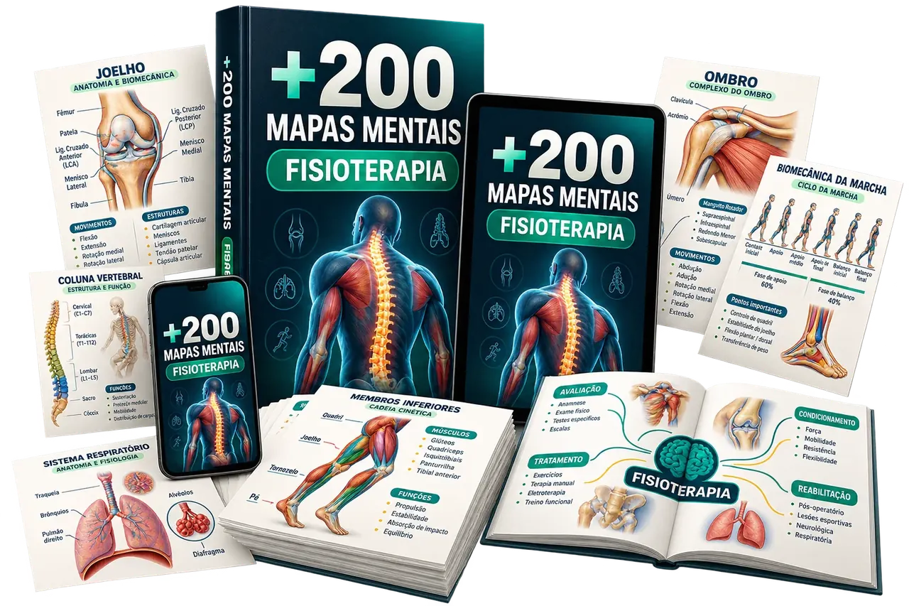 Coleção com mais de 200 mapas mentais de Fisioterapia